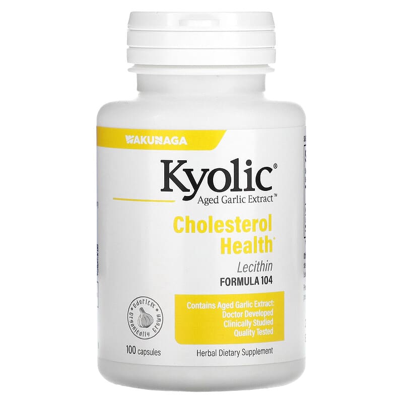 Kyolic Aged Garlic Extract with Lecithin Cholesterol Health 100 Capsules 8 Thực phẩm chức năng Kyolic Aged Garlic Extract with Lecithin Cholesterol Health 100 Capsules 023542104418