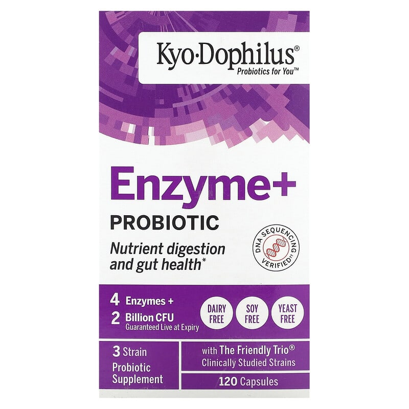 Kyolic Kyo-Dophilus Enzyme+ Probiotic 2 Billion CFU 120 Capsules 8 Thực phẩm chức năng Kyolic Kyo-Dophilus Enzyme+ Probiotic 2 Billion CFU 120 Capsules 023542602426