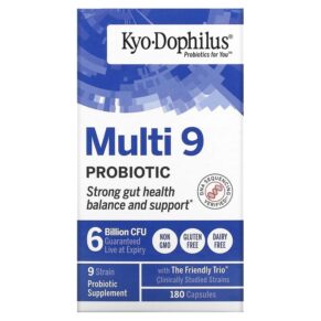 Thực phẩm chức năng Kyolic Kyo-Dophilus Multi 9 Probiotic 6 Billion CFU 180 Capsules 023542610421