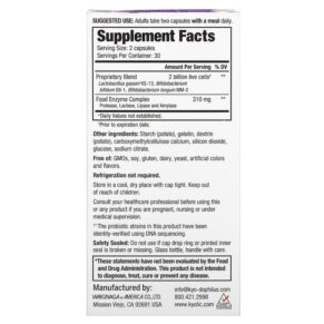 Thực phẩm bổ sung Kyolic Kyo Dophilus Probiotics Plus Enzymes 60 Capsules 023542602419