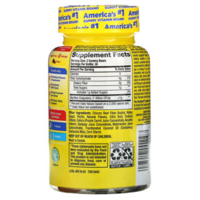 Thực phẩm bổ sung L'il Critters Probiotic With Prebiotics Cherry Orange & Grape Flavor 1 Billion CFUs 60 Gummies 027917001197