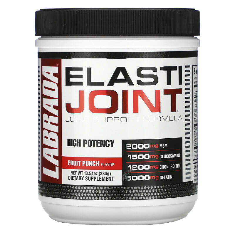Labrada Nutrition ElastiJoint Joint Support Formula Fruit Punch Flavor 13.54 oz (384 g) 8 Thực phẩm chức năng Labrada Nutrition ElastiJoint Joint Support Formula Fruit Punch Flavor 13.54 oz (384 g) 710779361010