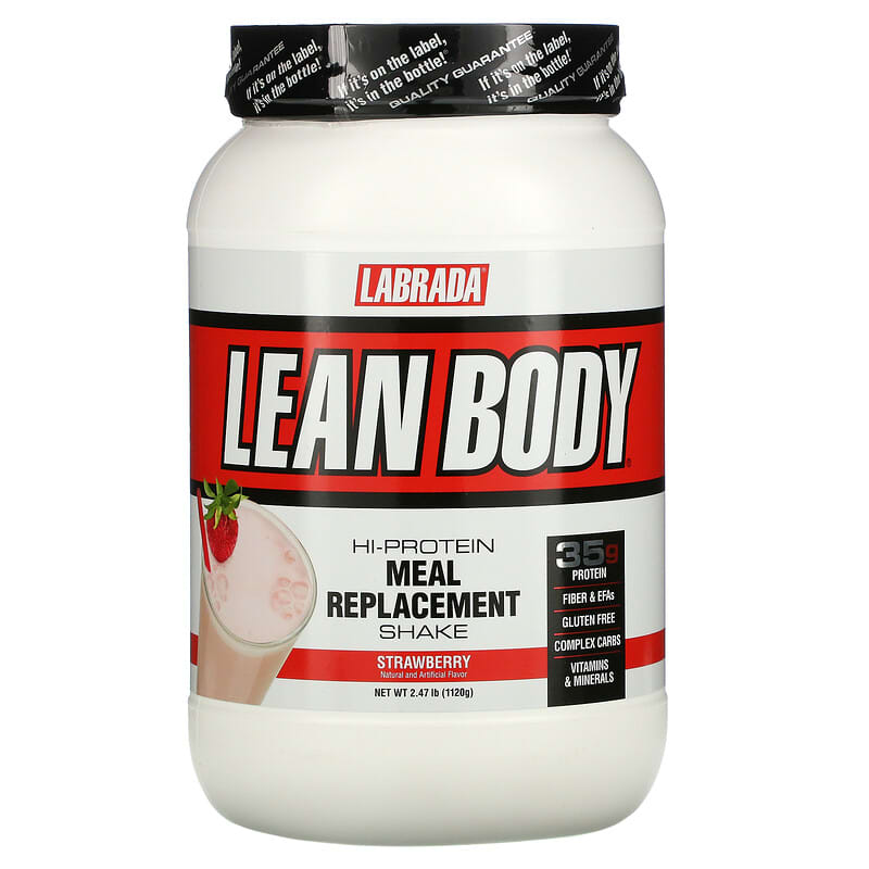 Labrada Nutrition Lean Body Hi Protein Meal Replacement Strawberry 2.47 lb (1120 g) 8 Thực phẩm chức năng Labrada Nutrition Lean Body Hi Protein Meal Replacement Strawberry 2.47 lb (1120 g) 710779112759