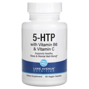 Thực phẩm chức năng Lake Avenue Nutrition 5-HTP with Vitamin B6 & Vitamin C 60 Veggie Capsules 898220015566