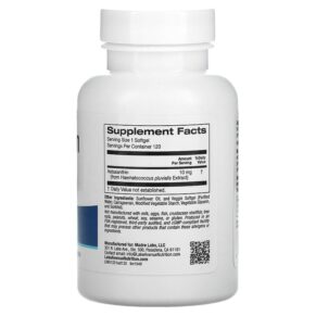 Thực phẩm bổ sung Lake Avenue Nutrition Astaxanthin 10 mg 120 Veggie Softgels 898220015405