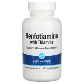 Thực phẩm chức năng Lake Avenue Nutrition Benfotiamine with Thiamine 250 mg 120 Veggie Capsules 898220020096