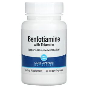Thực phẩm chức năng Lake Avenue Nutrition Benfotiamine with Thiamine 250 mg 30 Veggie Capsules 898220020102