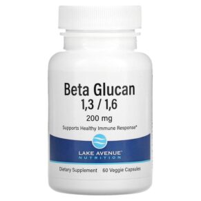 Thực phẩm chức năng Lake Avenue Nutrition Beta Glucan 1-3 1-6 200 mg 60 Veggie Capsules 898220017959