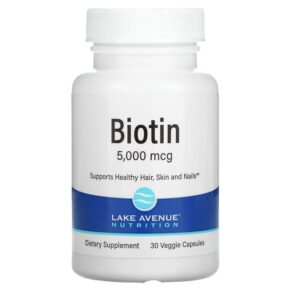 Thực phẩm chức năng Lake Avenue Nutrition Biotin 5.000 mcg 30 Veggie Capsules 898220016761
