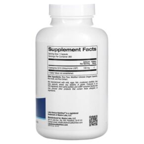 Thực phẩm bổ sung Lake Avenue Nutrition CoQ10 USP Grade Ubiquinone 100 mg 360 Veggie Capsules 898220014163