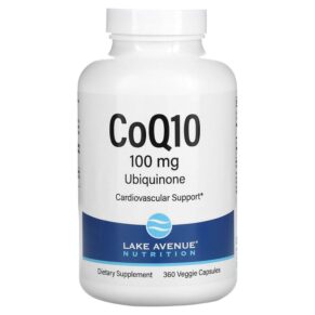Thực phẩm chức năng Lake Avenue Nutrition CoQ10 USP Grade Ubiquinone 100 mg 360 Veggie Capsules 898220014163