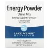 Thực phẩm chức năng Lake Avenue Nutrition Energy Powder Drink Mix Lemon Ginger 20 Packets 0.41 oz (11.6 g) Each 898220020980