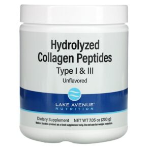 Thực phẩm chức năng Lake Avenue Nutrition Hydrolyzed Collagen Peptides Type I & III Unflavored 7.05 oz (200 g) 898220018727