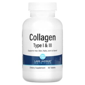 Thực phẩm chức năng Lake Avenue Nutrition Hydrolyzed Collagen Type I & III 1.000 mg 60 Tablets 898220015542