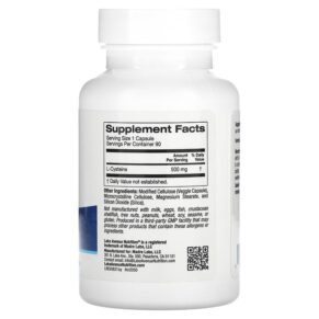 Thực phẩm bổ sung Lake Avenue Nutrition L-Cysteine 500 mg 90 Veggie Capsules 898220020508