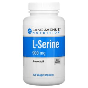 Thực phẩm chức năng Lake Avenue Nutrition L-Serine 900 mg 120 Veggie Capsules 898220017157