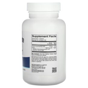 Thực phẩm bổ sung Lake Avenue Nutrition Methyl Folate 1.360 mcg 120 Veggie Capsules 898220016778