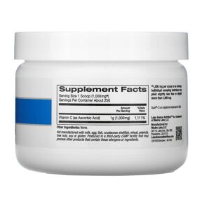 Thực phẩm bổ sung Lake Avenue Nutrition Pure Vitamin C Quali-C Powder 1.000 mg 8.81 oz (250 g) 898220018550