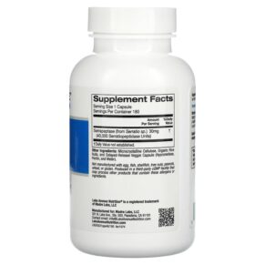 Thực phẩm bổ sung Lake Avenue Nutrition Serrapeptase Proteolytic Enzyme 40.000 SPUs 180 Veggie Capsules 898220015740