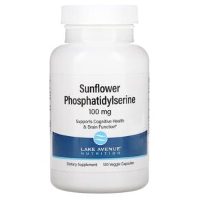 Thực phẩm chức năng Lake Avenue Nutrition Sunflower Phosphatidylserine 100 mg 120 Veggie Capsules 898220016914