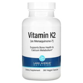 Thực phẩm chức năng Lake Avenue Nutrition Vitamin K2 (as Menaquinone-7) 50 mcg 360 Veggie Softgels 898220015511