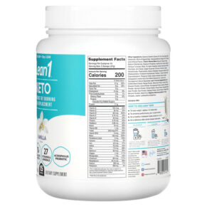 Lean1 Keto Ketogenic Fat Burning Meal Replacement Vanilla 1.2 lb (555 g) 3 Thực phẩm bổ sung Lean1 Keto Ketogenic Fat Burning Meal Replacement Vanilla 1.2 lb (555 g) 810033014550