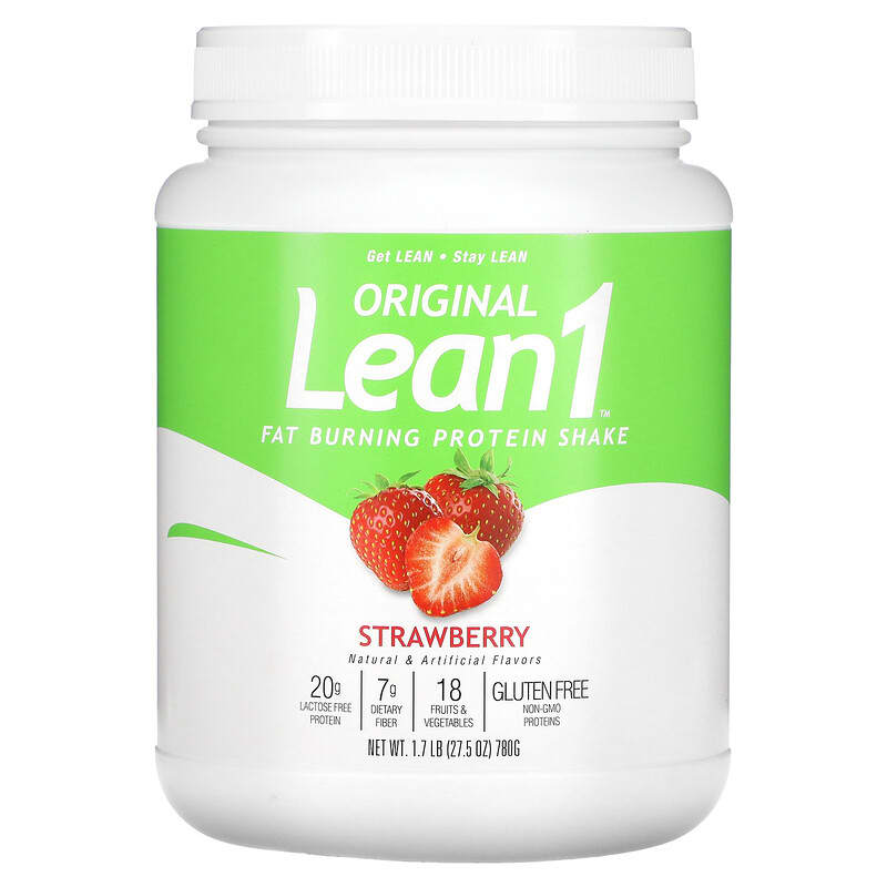 Lean1 Original Fat Burning Meal Replacement Protein Shake Strawberry 1.7 lb (780 g) 8 Thực phẩm chức năng Lean1 Original Fat Burning Meal Replacement Protein Shake Strawberry 1.7 lb (780 g) 810033010941