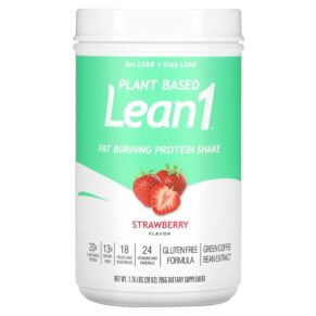 Thực phẩm chức năng Lean1 Plant Based Fat Burning Protein Shake Strawberry 1.75 lbs (795 g) 810033013041