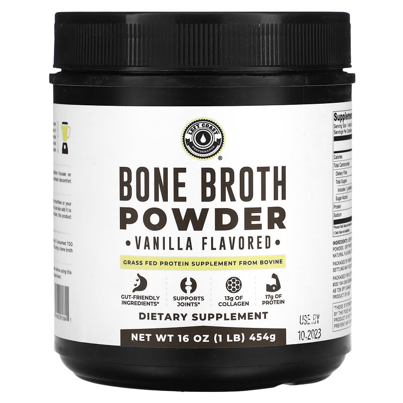 Left Coast Performance Bone Broth Powder Vanilla 1 lb (454 g) 8 Thực phẩm chức năng Left Coast Performance Bone Broth Powder Vanilla 1 lb (454 g) 019962813641