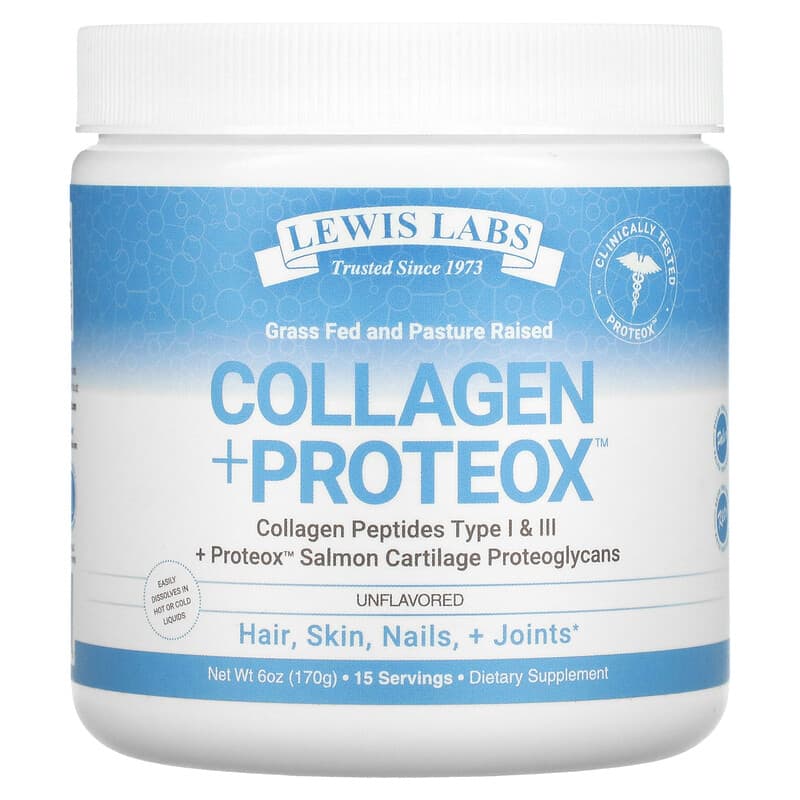 Lewis Labs Collagen + Proteox Unflavored 6 oz (170 g) 8 Thực phẩm chức năng Lewis Labs Collagen + Proteox Unflavored 6 oz (170 g) 042515000038