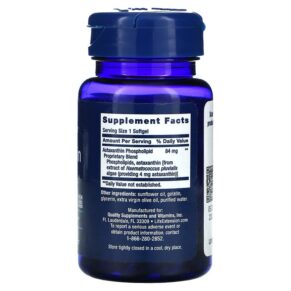 Thực phẩm bổ sung Life Extension Astaxanthin with Phospholipids 4 mg 30 Softgels 737870192336