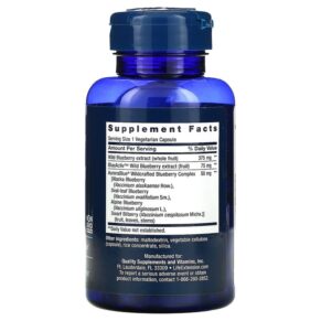 Thực phẩm bổ sung Life Extension Blueberry Extract Capsules 60 Vegetarian Capsules 737870121466