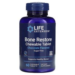 Thực phẩm chức năng Life Extension Bone Restore Sugar-Free Chocolate 60 Chewable Tablets 737870212300
