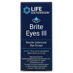 Thực phẩm chức năng Life Extension Brite Eyes III 2 Vials 0.17 fl oz. (5 ml) Each 737870893509