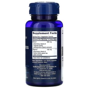 Thực phẩm bổ sung Life Extension Cortisol-Stress Balance 30 Vegetarian Capsules 737870231233