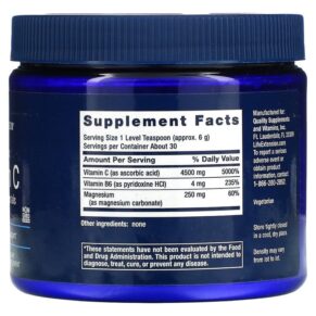 Thực phẩm bổ sung Life Extension Effervescent Vitamin C Magnesium Crystals 6.35 oz (180 g) 737870173618