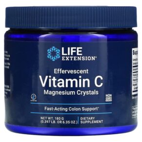 Thực phẩm chức năng Life Extension Effervescent Vitamin C Magnesium Crystals 6.35 oz (180 g) 737870173618
