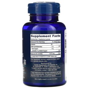 Thực phẩm bổ sung Life Extension Enhanced Zinc Lozenges Peppermint 30 Vegetarian Lozenges 737870196105