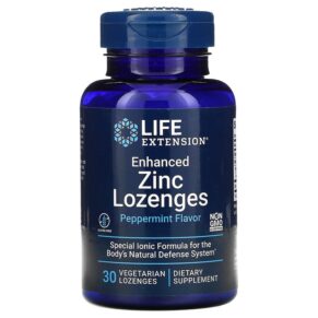 Thực phẩm chức năng Life Extension Enhanced Zinc Lozenges Peppermint 30 Vegetarian Lozenges 737870196105