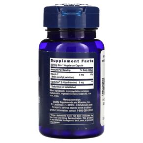 Thực phẩm bổ sung Life Extension Essential Youth L-Ergothioneine 5 mg 30 Vegetarian Capsules 737870243137