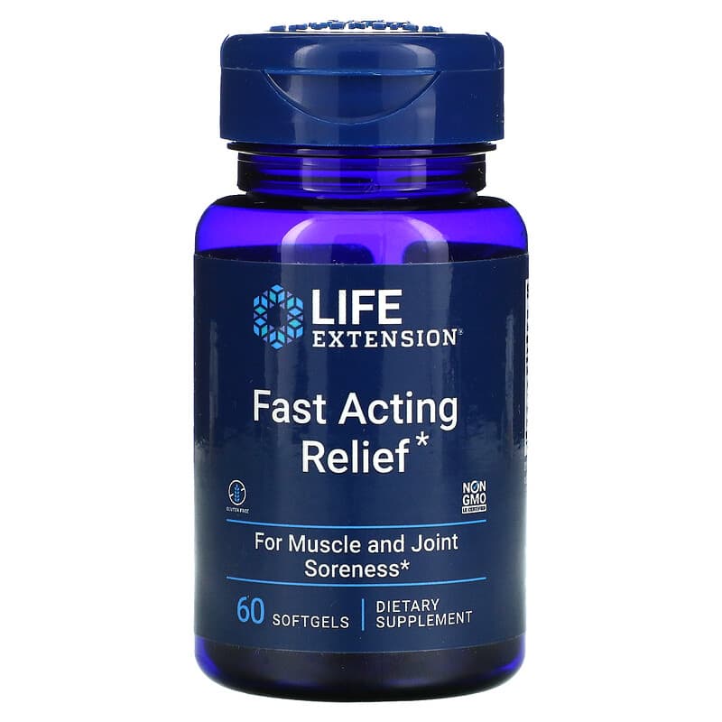 Life Extension Fast Acting Relief 60 Softgels 8 Thực phẩm chức năng Life Extension Fast Acting Relief 60 Softgels 737870243069