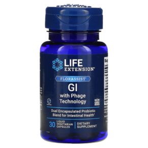 Thực phẩm chức năng Life Extension FLORASSIST GI with Phage Technology 30 Liquid Vegetarian Capsules 737870212539