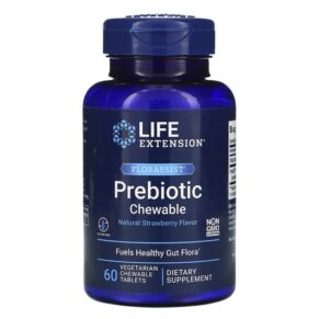 Thực phẩm chức năng Life Extension FLORASSIST Prebiotic Chewable Natural Strawberry Flavor 60 Chewable Tablets 737870220367