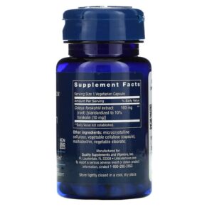 Thực phẩm bổ sung Life Extension Forskolin 10 mg 60 Vegetarian Capsules 737870154464