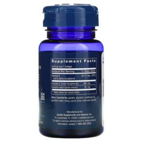 Thực phẩm bổ sung Life Extension Gamma E Mixed Tocopherols 60 Softgels 737870207566