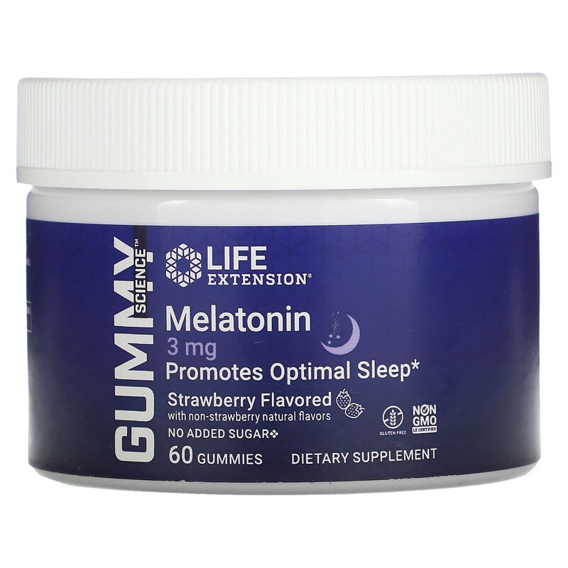 Life Extension Gummy Science Melatonin Strawberry 3 mg 60 Gummies 8 Thực phẩm chức năng Life Extension Gummy Science Melatonin Strawberry 3 mg 60 Gummies 737870250364