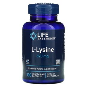 Thực phẩm chức năng Life Extension L-Lysine 620 mg 100 Vegetarian Capsules 737870167815