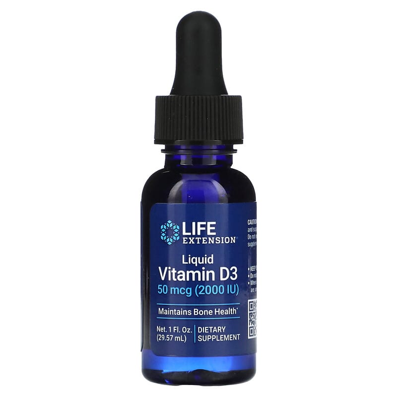 Life Extension Liquid Vitamin D3 50 mcg (2.000 IU) 1 fl oz (29.57 ml) 8 Thực phẩm chức năng Life Extension Liquid Vitamin D3 50 mcg (2.000 IU) 1 fl oz (29.57 ml) 737870224419