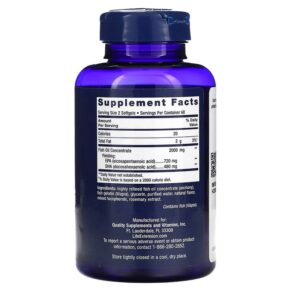 Thực phẩm bổ sung Life Extension Mega EPA/DHA 120 Softgels 737870193715