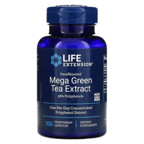 Thực phẩm chức năng Life Extension Mega Green Tea Extract Decaffeinated 100 Vegetarian Capsules 737870954101